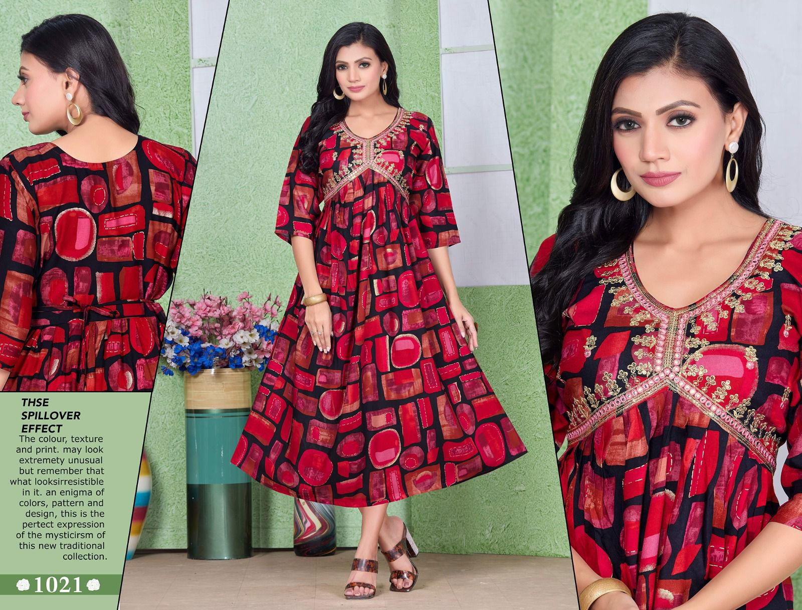 Jlf Bloomie Bombay Foil Printed Rayon Alia Cut Kurtis Catalog
